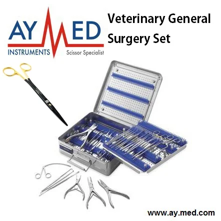 

Premium Quality Veterinary General Surgery Set - Large - Surgical Surgery Scissors