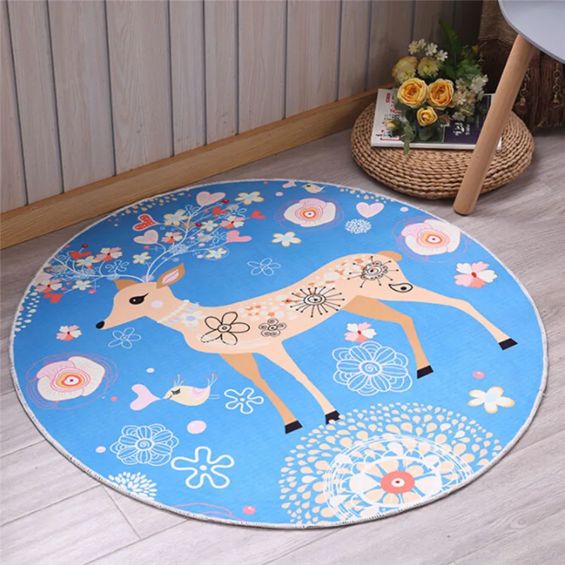 Детский игровой коврик напольный ковер детский спортивный Activity Room Decor игровой коврик круглый слон Чайка олень принт ползающее одеяло