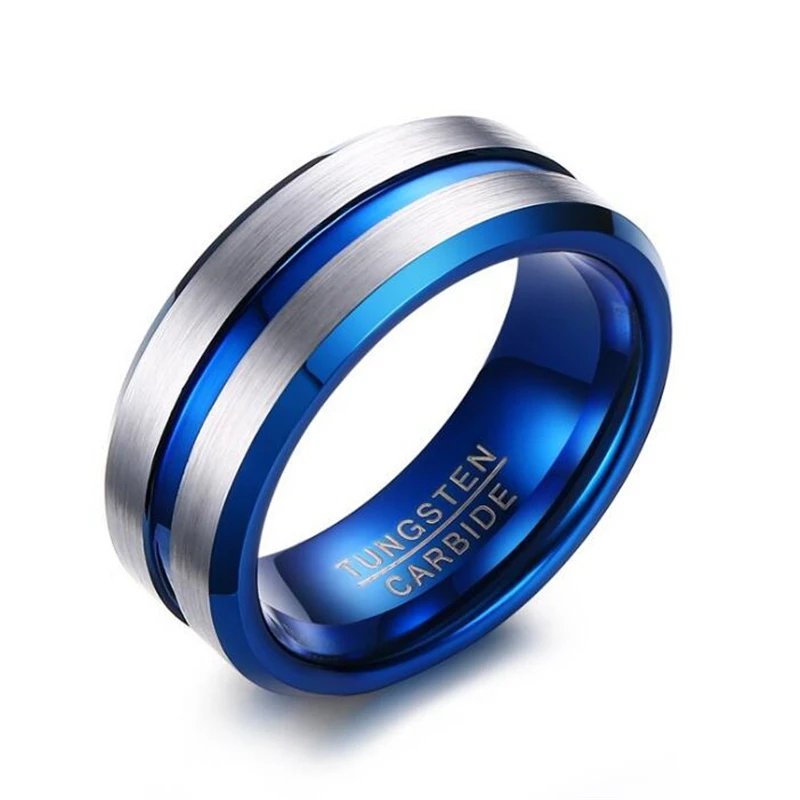 High polish 100 Real Tungsten Fashion 8mm Tungsten ring wedding ring