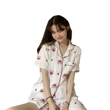 

Floral Silk Pajamas Set Women Satin Sleepwear Short Sleeves Long Pants Sleep Suit Ladies Silk Pyjamas Home Clothing Nightwear A5