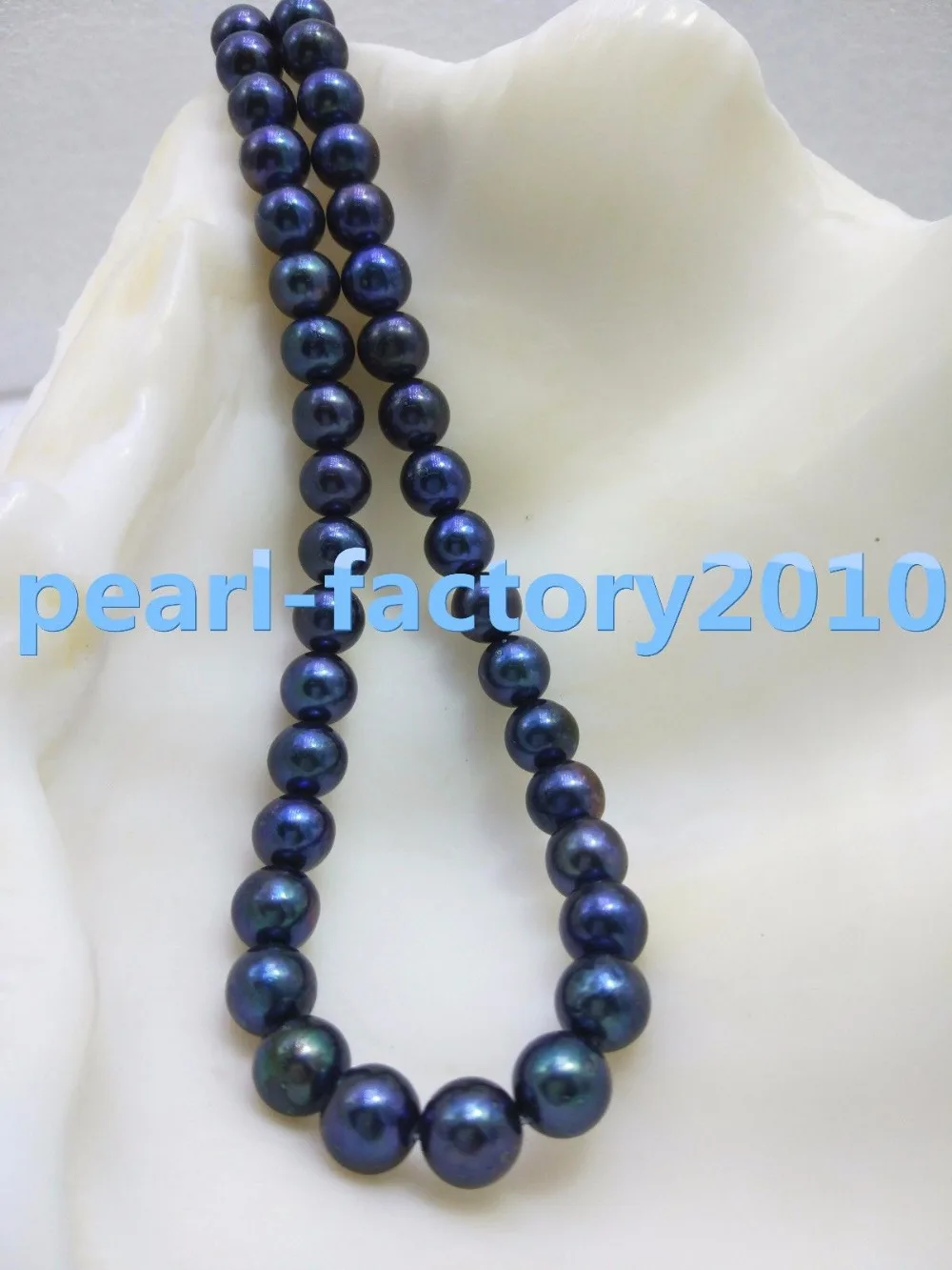

18" 9-10MM black PEARL NECKLACE
