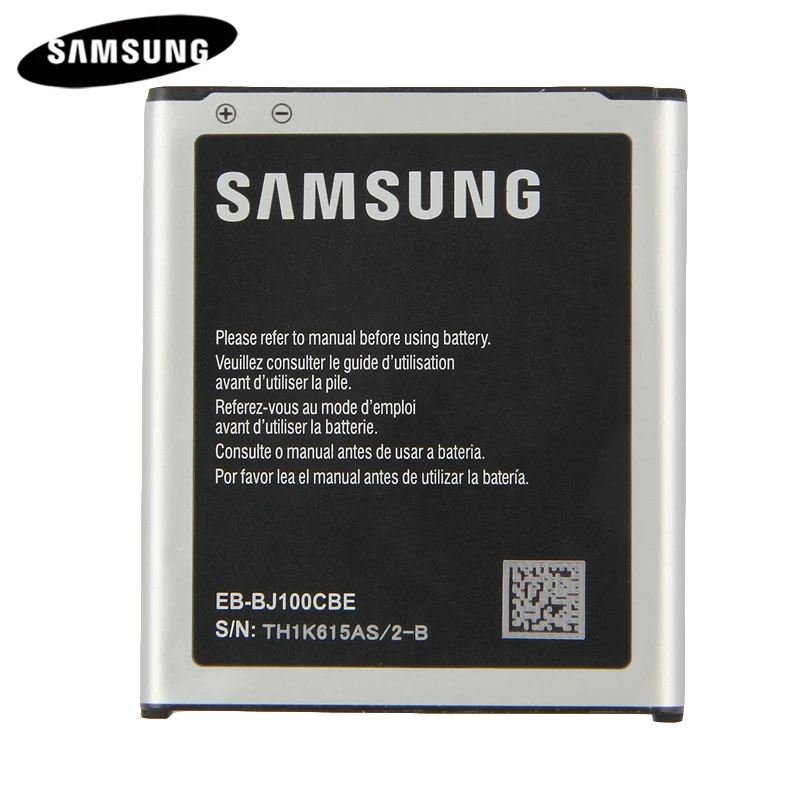 100% Оригинальный аккумулятор EB BJ100CBE BJ100BBE для Samsung Galaxy J1 j100 J100F J100D J100H J100FN J100M NFC 1850