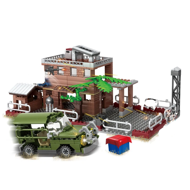  Fit military weapon guns PUBG FPS Game Unknown's Battlegrounds Model Soldier Army SWAT MOC Building