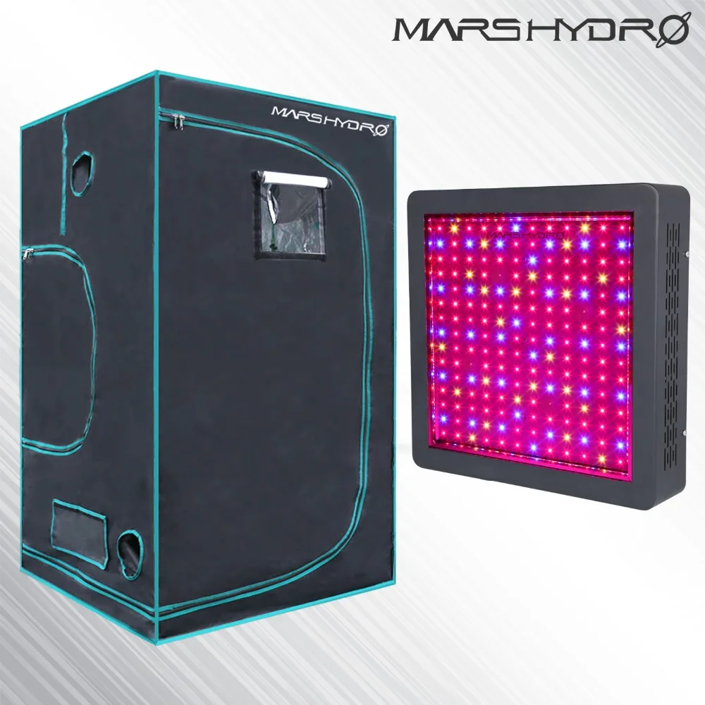 

Mars II 900W LED Full Spectrum Grow light+1680D Box 120x120x200cm grow tent for Hydropocics