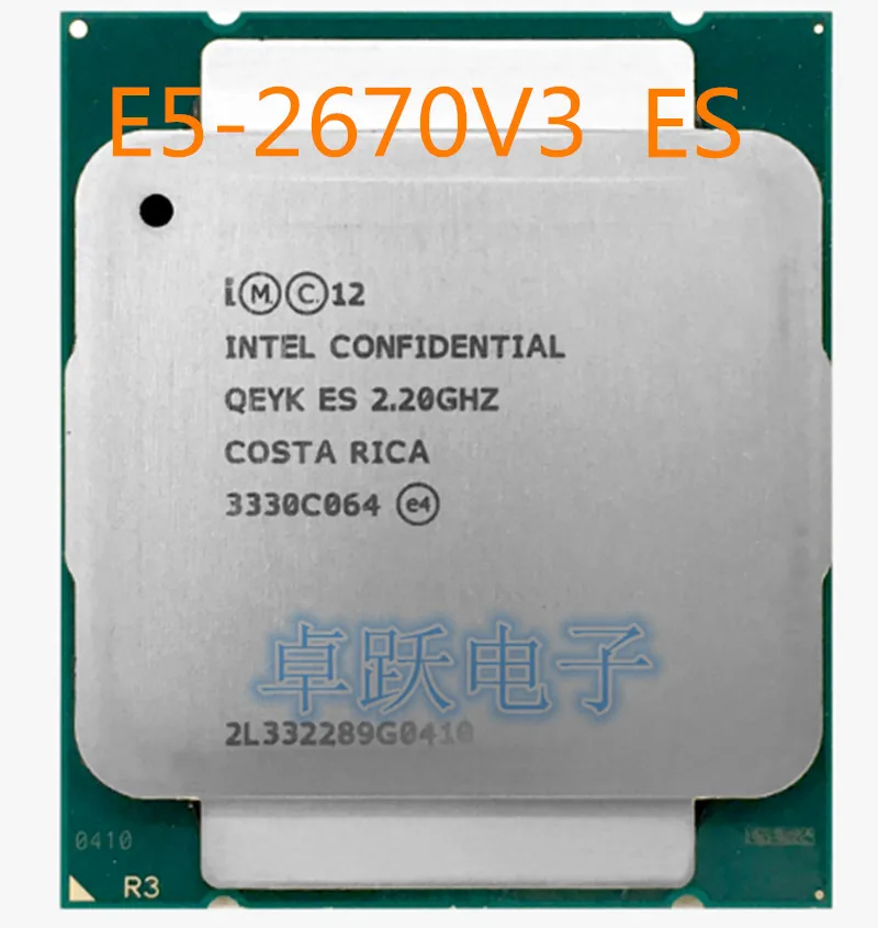 Intel Xeon ES version QEYK E5 2670V3 2 20 GHZ 30M 12 CORES 22NM LGA2011 3 Бесплатная доставка|Процессоры| |