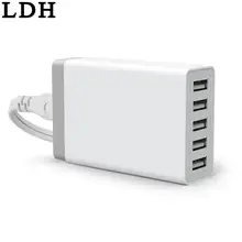 LDH 5 портов настенное USB зарядное устройство адаптер для путешествий 5В 8А для iPhone samsung sony LG смартфон зарядная розетка