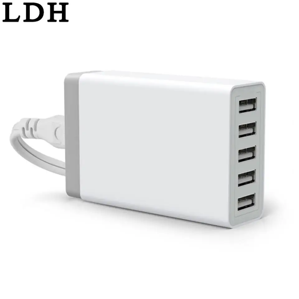 LDH 5 Ports Wall USB Charger Travel Adapter 5V 8A For iPhone Samsung Sony LG Smartphone Charge Socket LDH 5 Ports Wall USB Charger Travel Adapter 5V 8A For iPhone Samsung Sony LG Smartphone Charge Socket