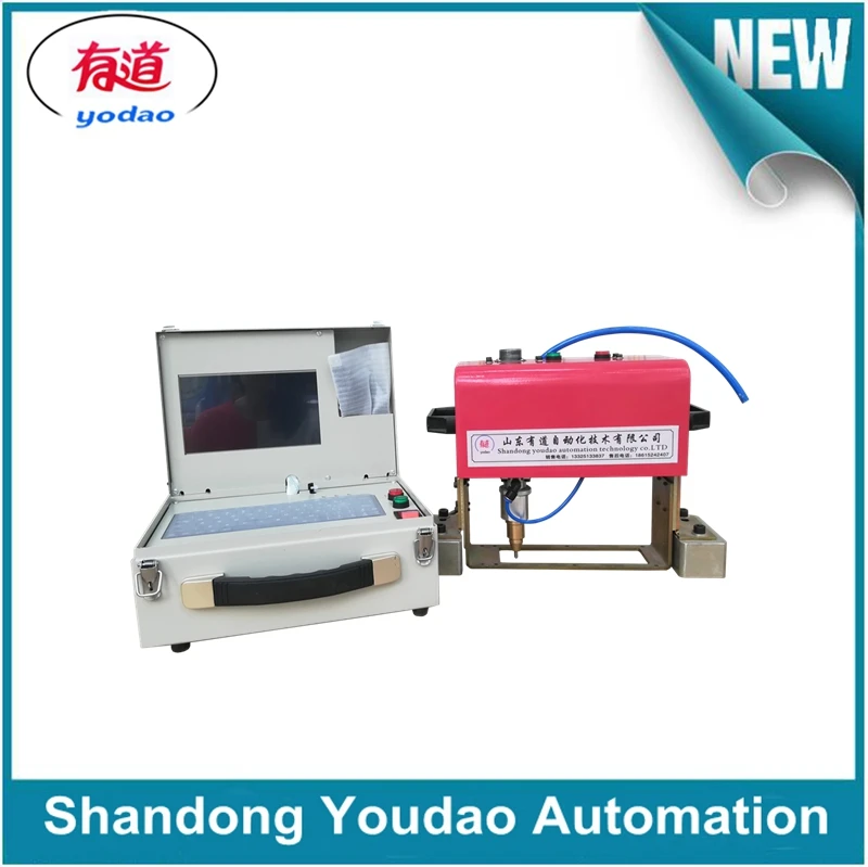 

14040 Portable Automatic nameplate sign serial number vin number plate stainless dot peen marking machine