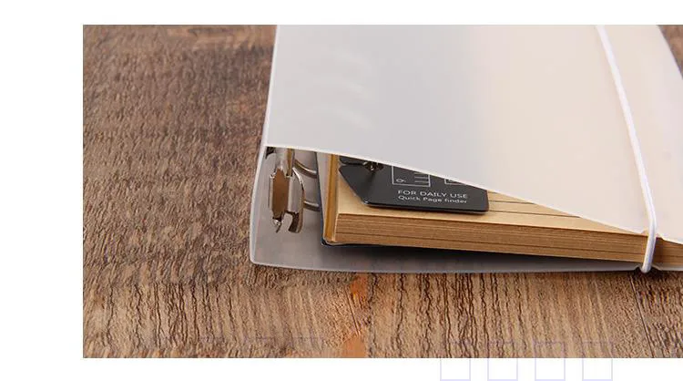 19 Creative Ring Binder B5A4567 PP Notebook Accessory Sheet Shell  office & school supplies Stationery Transparent Concise 6 Holes