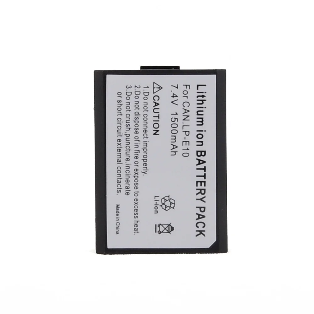 Высокое качество 7,4 V 1500 мА/ч, литий-ионный аккумулятор LP-E10 батарейный блок камеры LPE10 для цифровой однообъективной зеркальной камеры Canon EOS 1100D, EOS KISS X50, REBEL T3