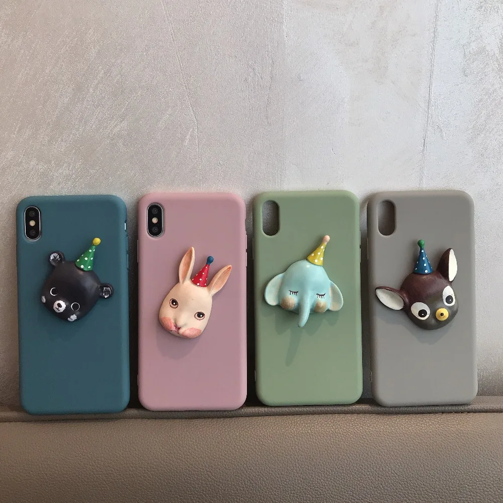 

For Huawei Mate 20 Pro P20 Pro Mate 10 Pro P10 Plus Nova 3 2S Honor 10 9 Case 3D Elephant Rabbit Deer Bear Soft TPU Phone Case