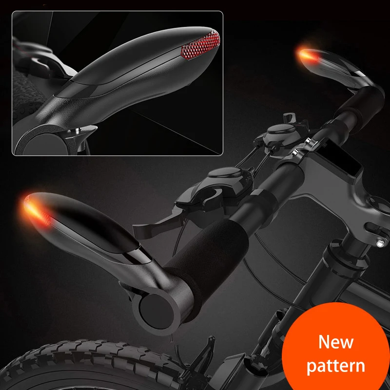 

Waterproof Bicycle Grips with Turn Warning Light MTB Road Bike Bright Light Handlebar Ends Aluminum Alloy Horn Handlebar Light