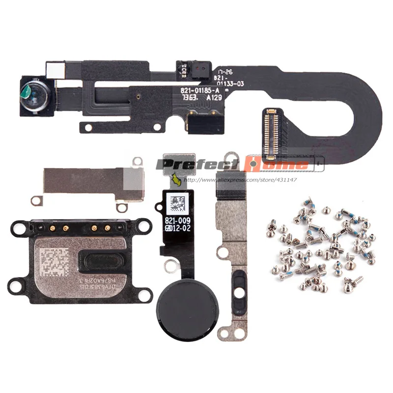 

1set For iphone 8G 8 Plus Home Button flex+front camera Sensor Proximity+earpiece+full screws+earpiece metal repair parts