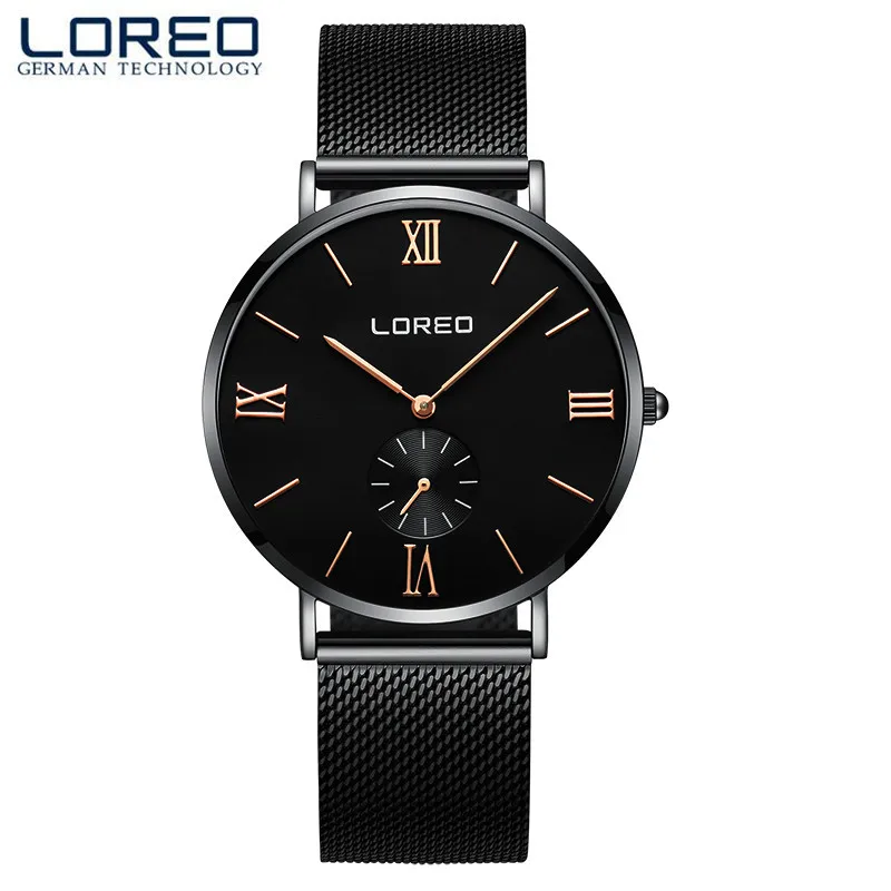 

LOREO Luxury Watch Brand Men'S Watches Stainless Steel Band Quartz Wristwatch Fashion Casual Watches Relogio Masculino M21