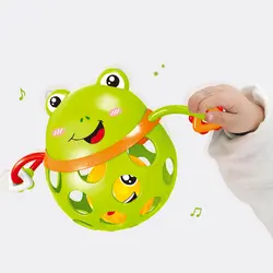 0-12 месяцев Детские погремушки игрушки Интеллект захватывающие десны пластиковые животные музыка рука погремушка ранний развивающий