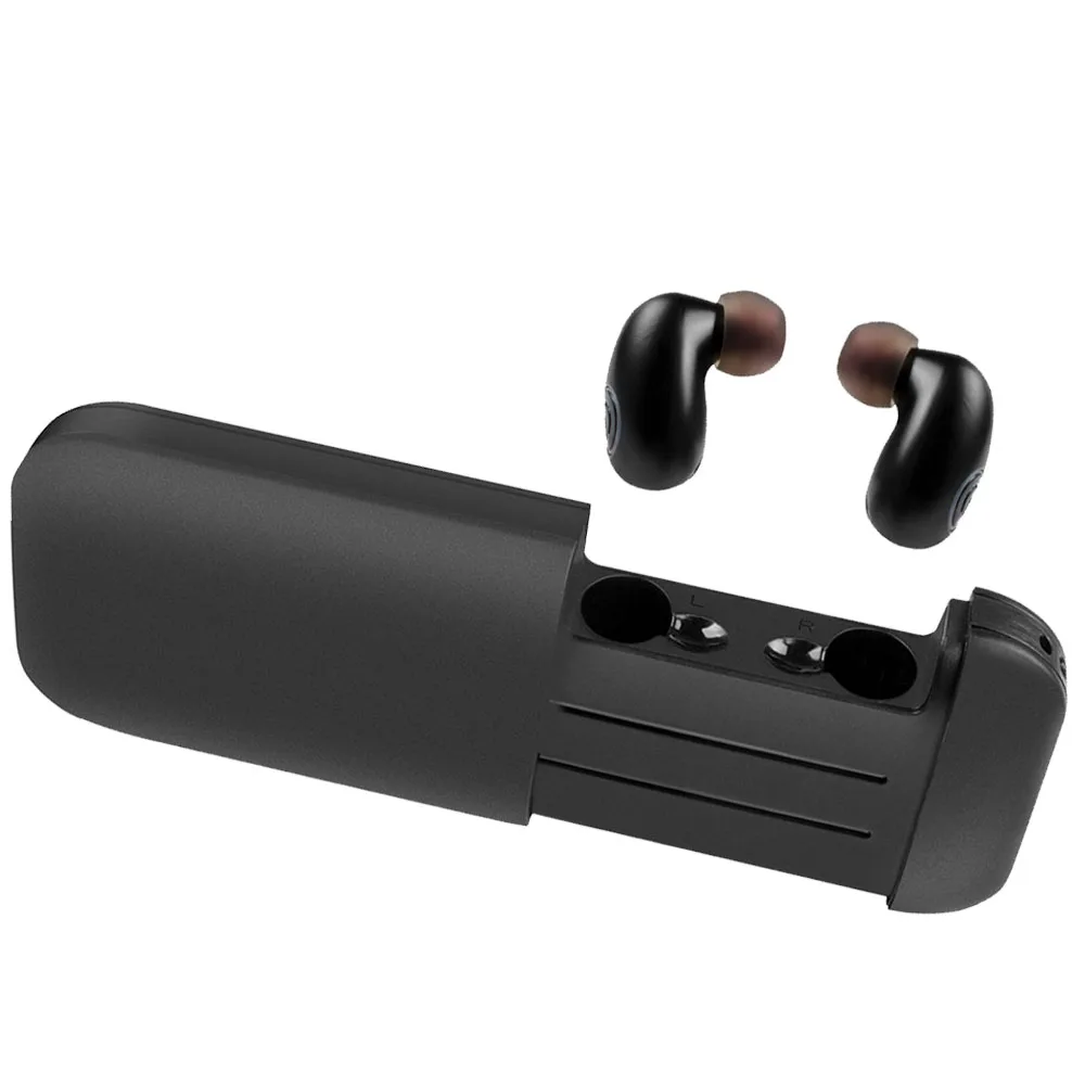Двойные TWS Bluetooth 5,0 беспроводные наушники, стерео наушники-вкладыши, свободные руки, водонепроницаемые, 2600 мАч, внешний аккумулятор для смартфона B5 - Цвет: Черный