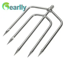 Stainless Steel 5 Prong Harpoon Fish Spear Fork Fishing Ice Breaker Drill Fishing Accessory Tackle Box tool