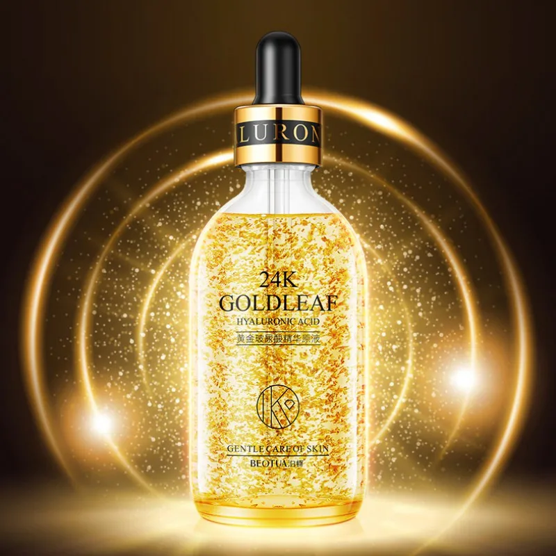 24K Gold для лица Уход за кожей с сывороткой сущность Антивозрастной уход лицом