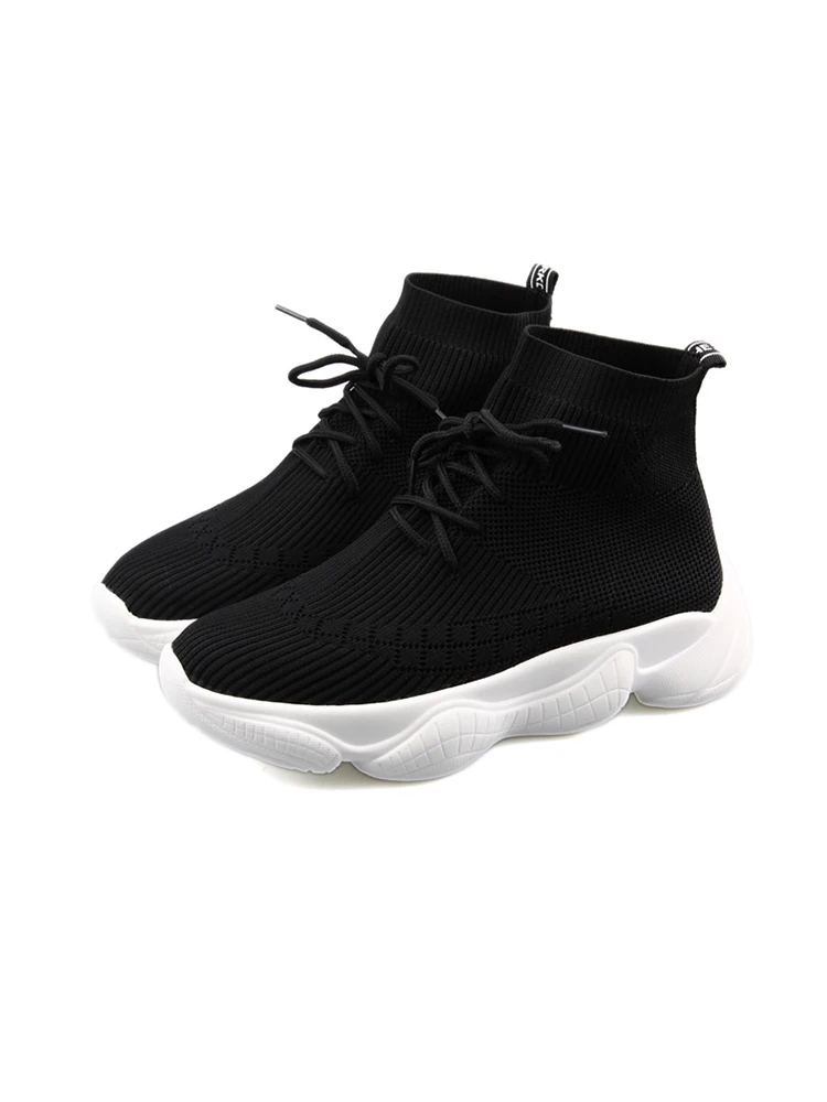 

2019 new fashion lightweight breathable women's shoes Korean version of Harajuku stretch socks shoes hip hop high shoes