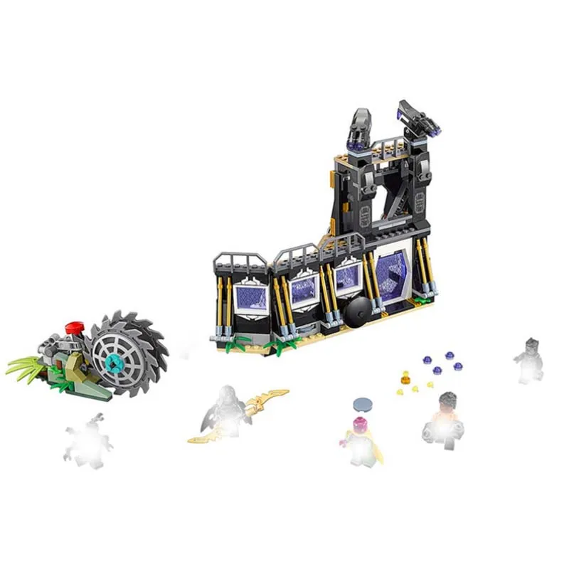 07106 466pcs Super Heroes Avengers Figures Corvus Glaive Thresher Attack Building Block Compatible Legoings 76103 Brick Toy