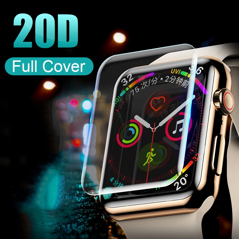20D Curved Full Cover Protective Glass Film For Apple Watch1 2 3 4