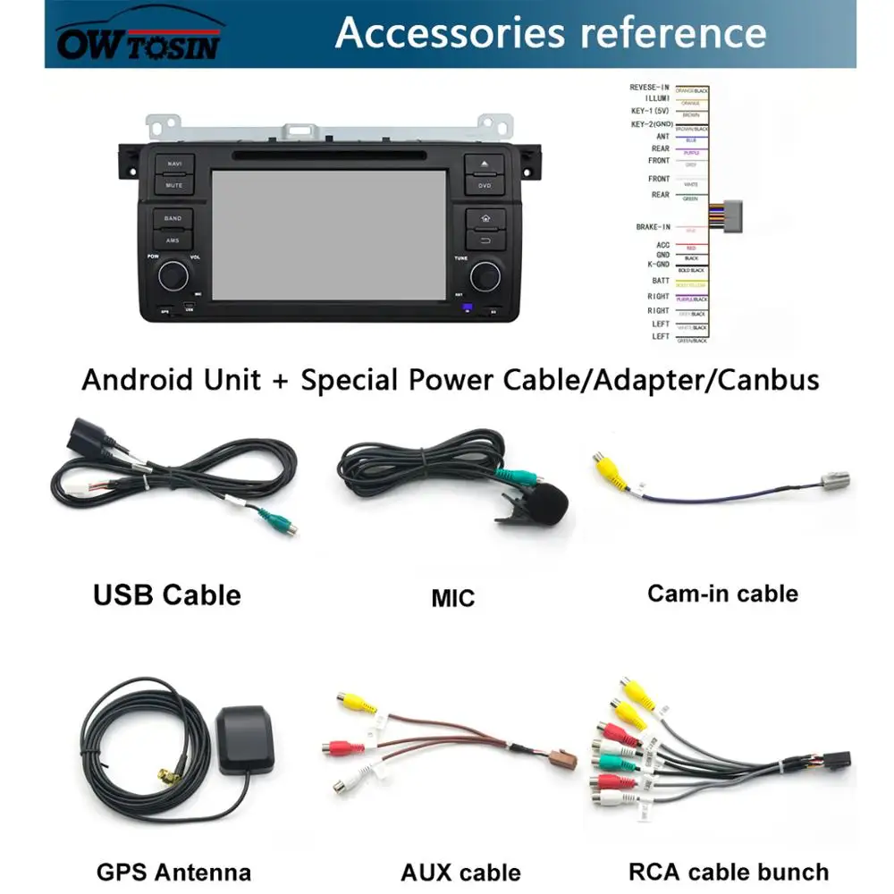 Excellent 7"IPS 8Core 4G+64G Android 9.0 Car DVD Player GPS Radio for BMW 3 Series E46 M3 318i 320i 325i 328i Rover 75 MG ZT DSP Parrot BT 4