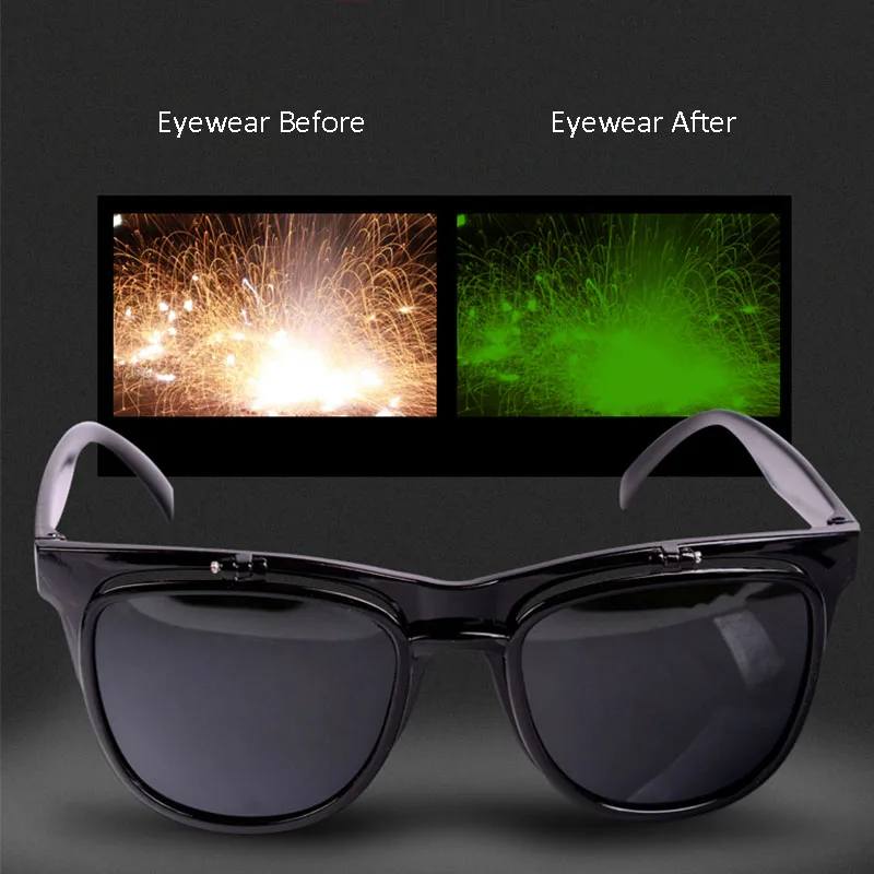 Черные защитные очки для сварки, защита для глаз, защита от тумана, рабочие очки, солнцезащитные очки, флип-очки