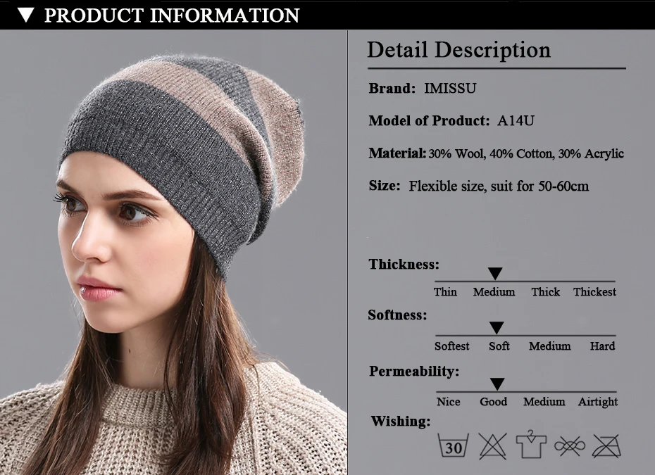 IMISSU осенние и зимние женские вязаные шапки из натуральной шерсти Skullies дизайнерские модные повседневные кепки Gorros Casquette Hat для девочек