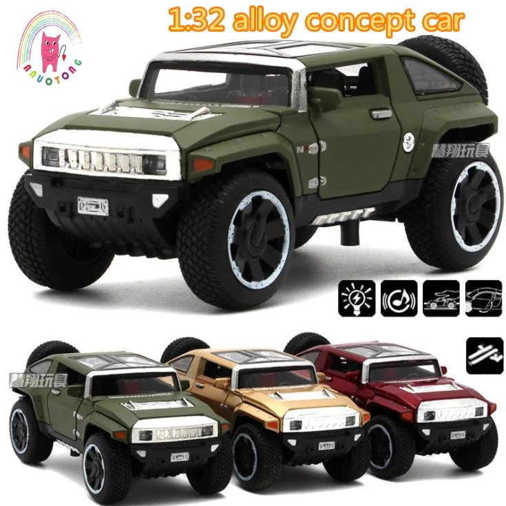 Детская 1:32 пропорциональная концепция Hummer сплав поднятие под давлением инерция