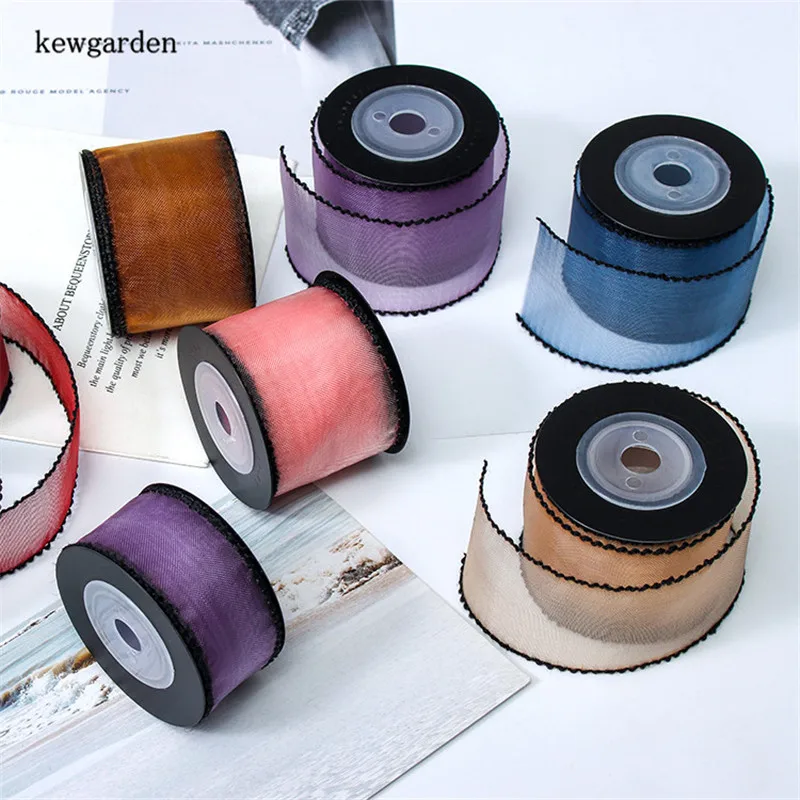 Лента для волос Kewgarden атласная 15 25 40 мм черная упаковочные ленты вручную