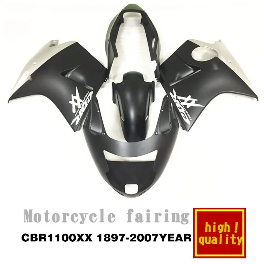 Подходит для honda CBR1100XX 96 97 98 99 00 01 02-07 Черный ABS пластик мотоциклов обтекателя тела