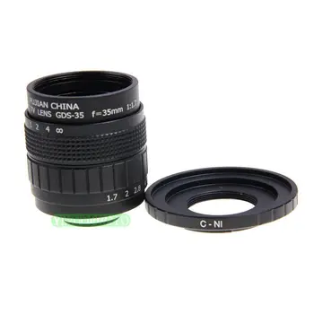 

FUJIAN 35mm F1.7 C Mount CCTV F1.7 Lens for NiKON 1 J1 J2 J3 V1 J2 + Tracking number
