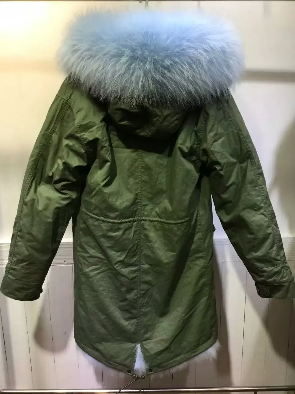 Куртка женская зимняя на подкладке из лисьего меха с капюшоном енота|parka kids|coat