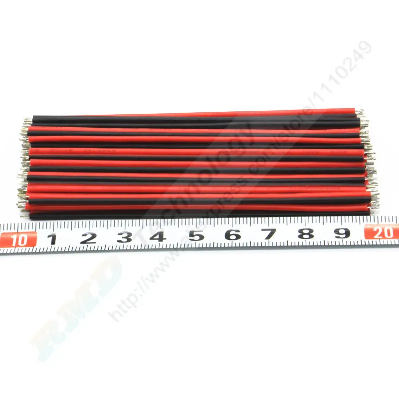 

Free shipping! 50pair/pack 10cm power wire cable,22AWG color wire, antioxidant Tin Plated Copper Wire ,easy to welding