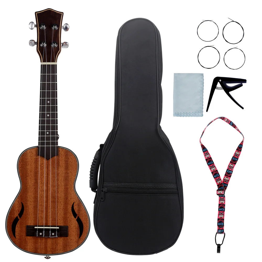 

21 24 26 Inch Acoustic Tenor Ukulele Ukelele Uke Walnut Wood Nylon Strings Close Type Tuning Pegs Sting Instrument