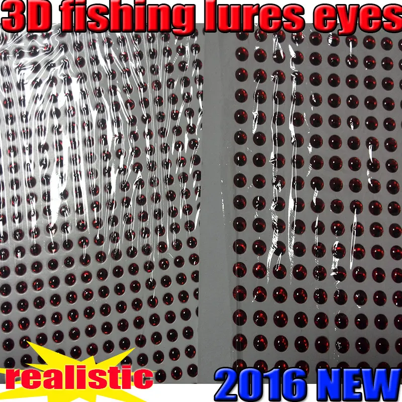 2015new 3D приманка для рыбной ловли глаза нахлыстом выберите размер: 4MM 5MM 6MM 7MM 8MM 9MM 16MM