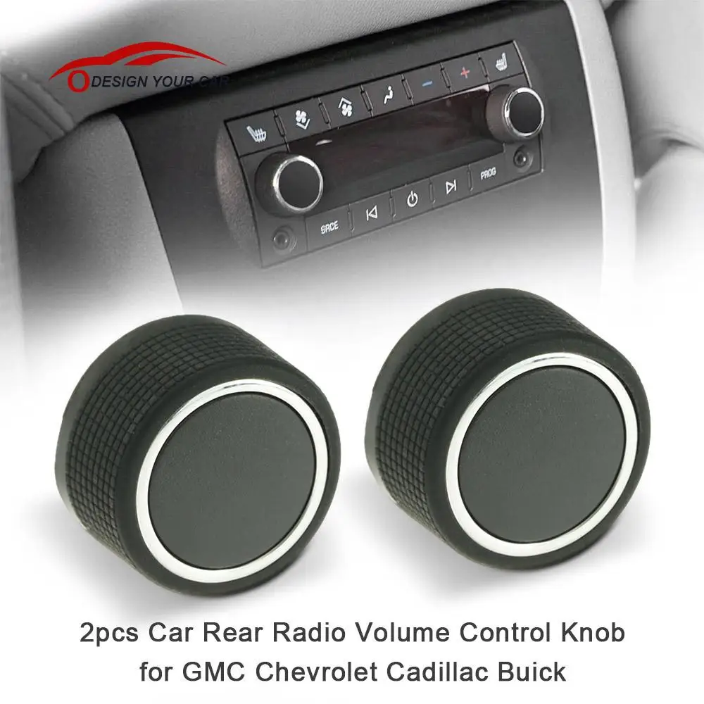 

2pcs Car Rear Radio Volume Control Knob for GMC Chevrolet Cadillac Buick Replacement Kit