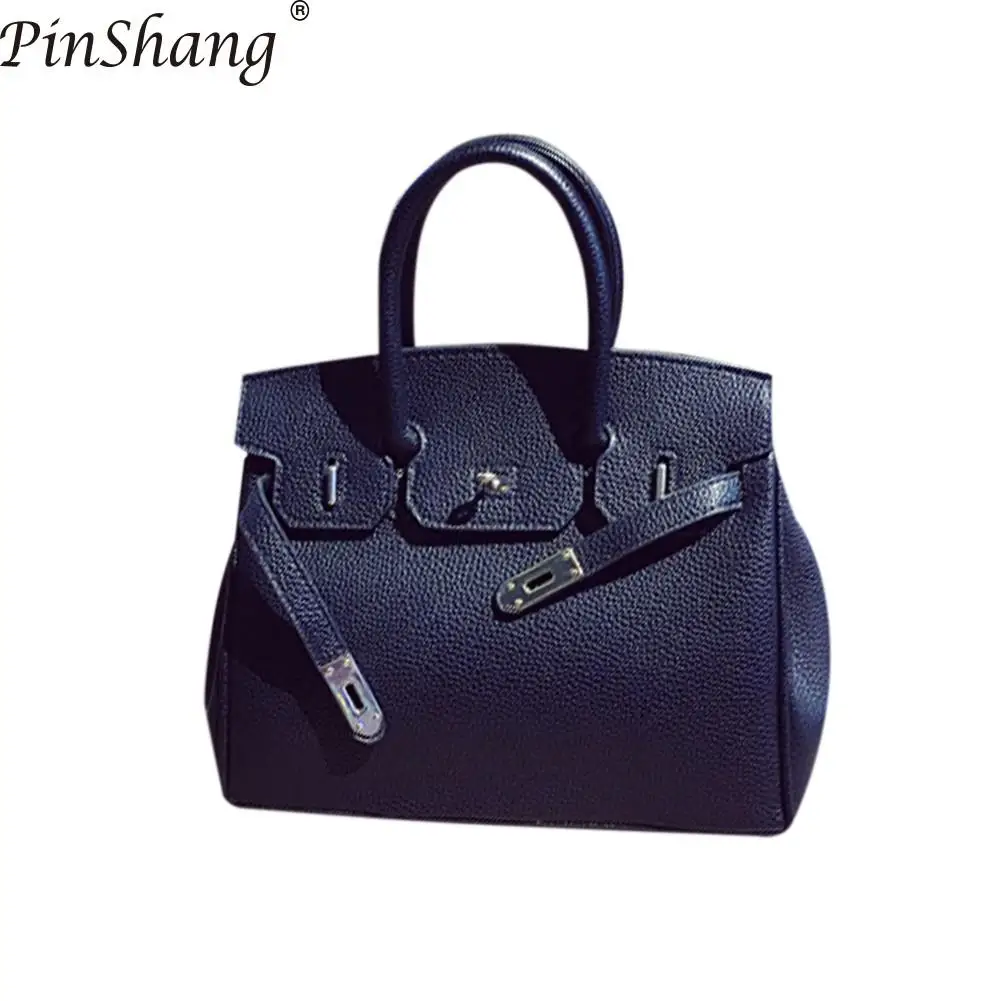 

PinShang Women Handbag Fashion Concise PU Lock Catch Closure Satchel Handbag Single Shoulder Oblique Cross Bags for Women ZK40
