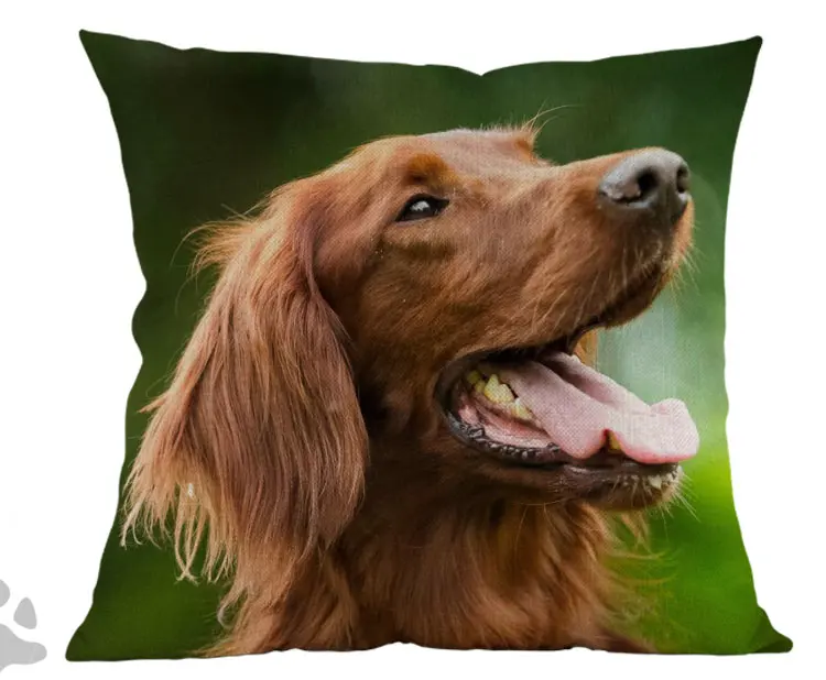 Декоративная наволочка для подушек, чехол cojines decoracion para el hogar linen Gordon Setter dog 45x45, наволочки для автомобильных подушек