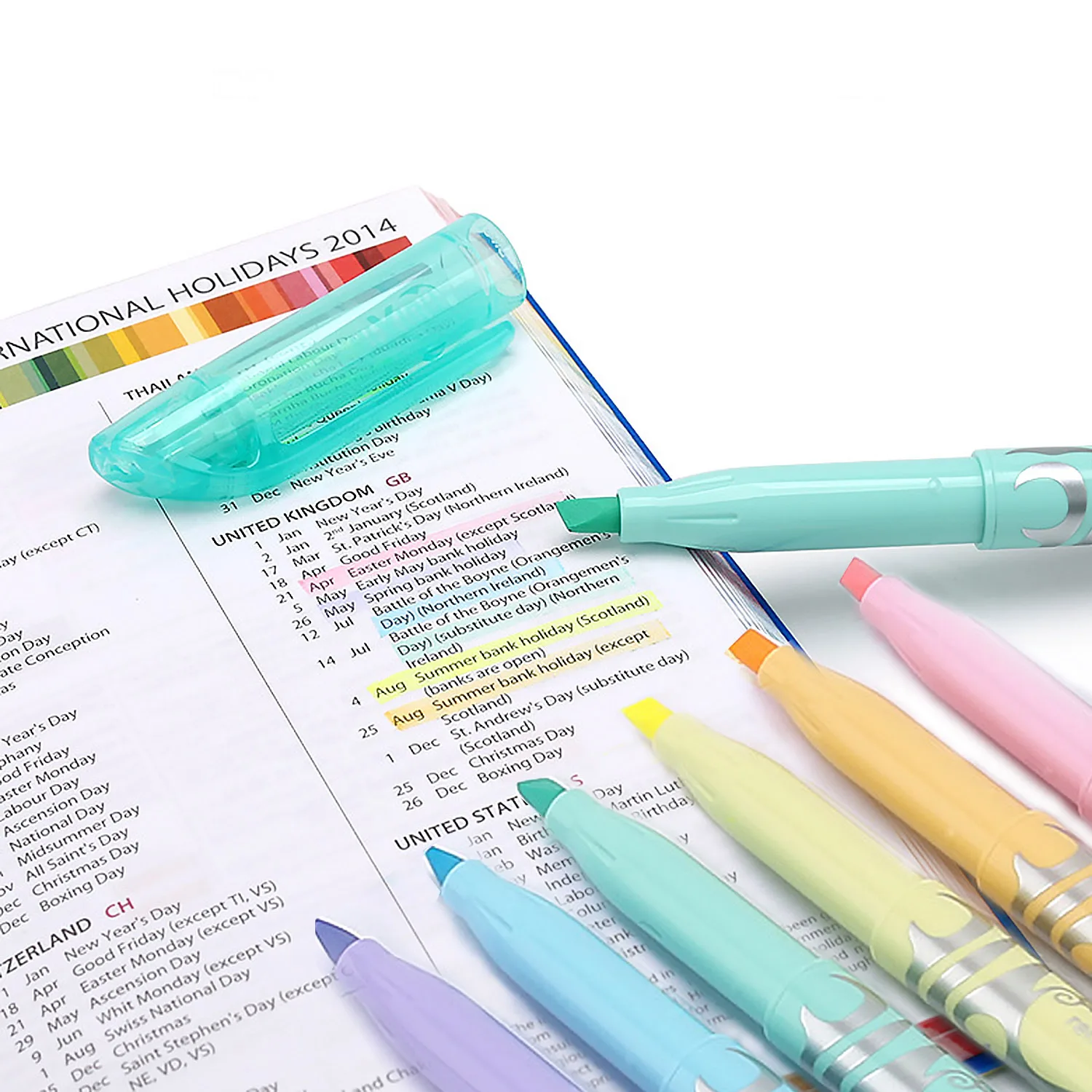 

6PCS Light Color Friction Erasable Highlighter Marker Pens for Kids Children Students School Office Stationery Supplies Gift