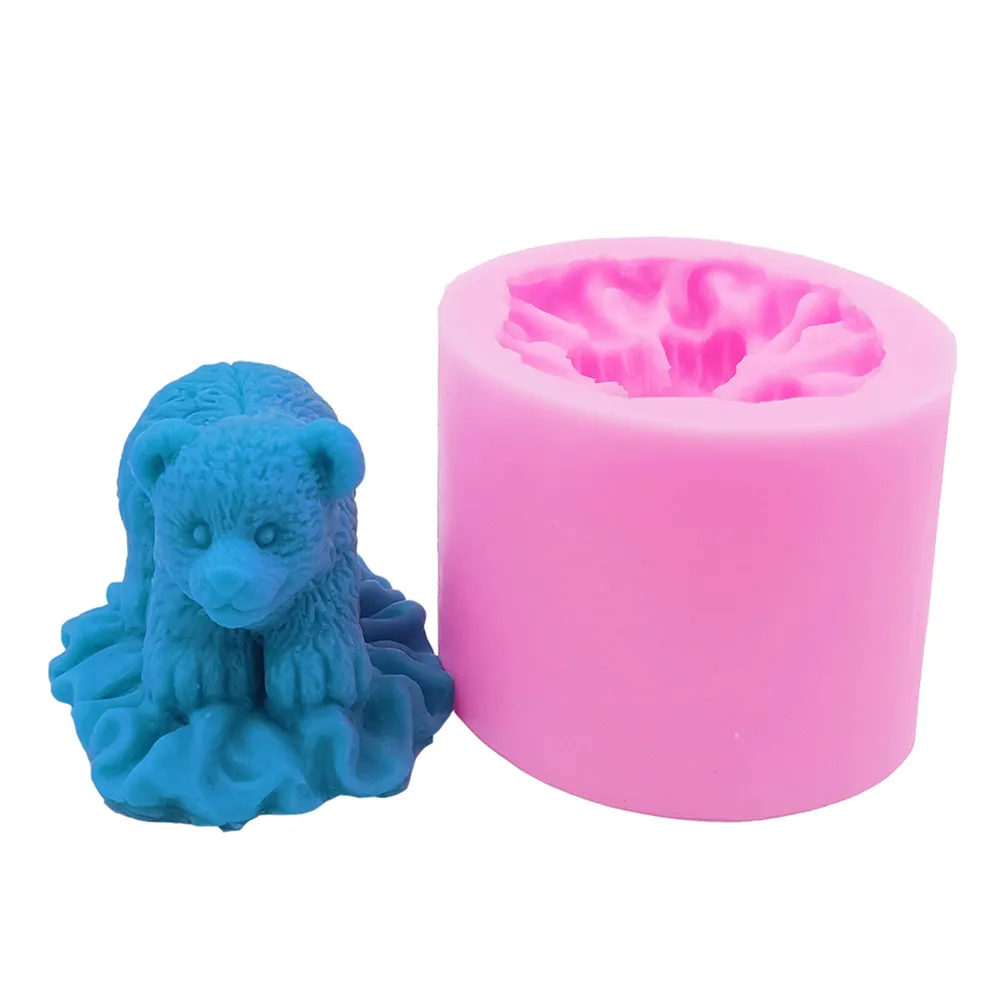 Силиконовая форма для мыла Bear Design свечей из пищевого шоколада 3D силиконовая