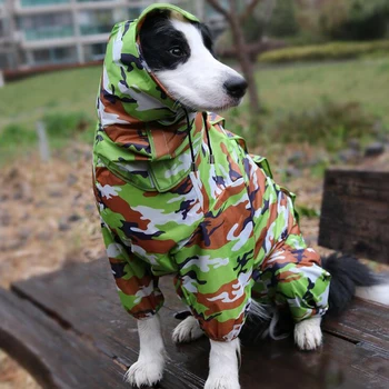 

New For Big Large Dog Camouflage Raincoat Pet Waterproof Clothes For Dog Jackets Appreal for Labrador German Shepherd Samoyed