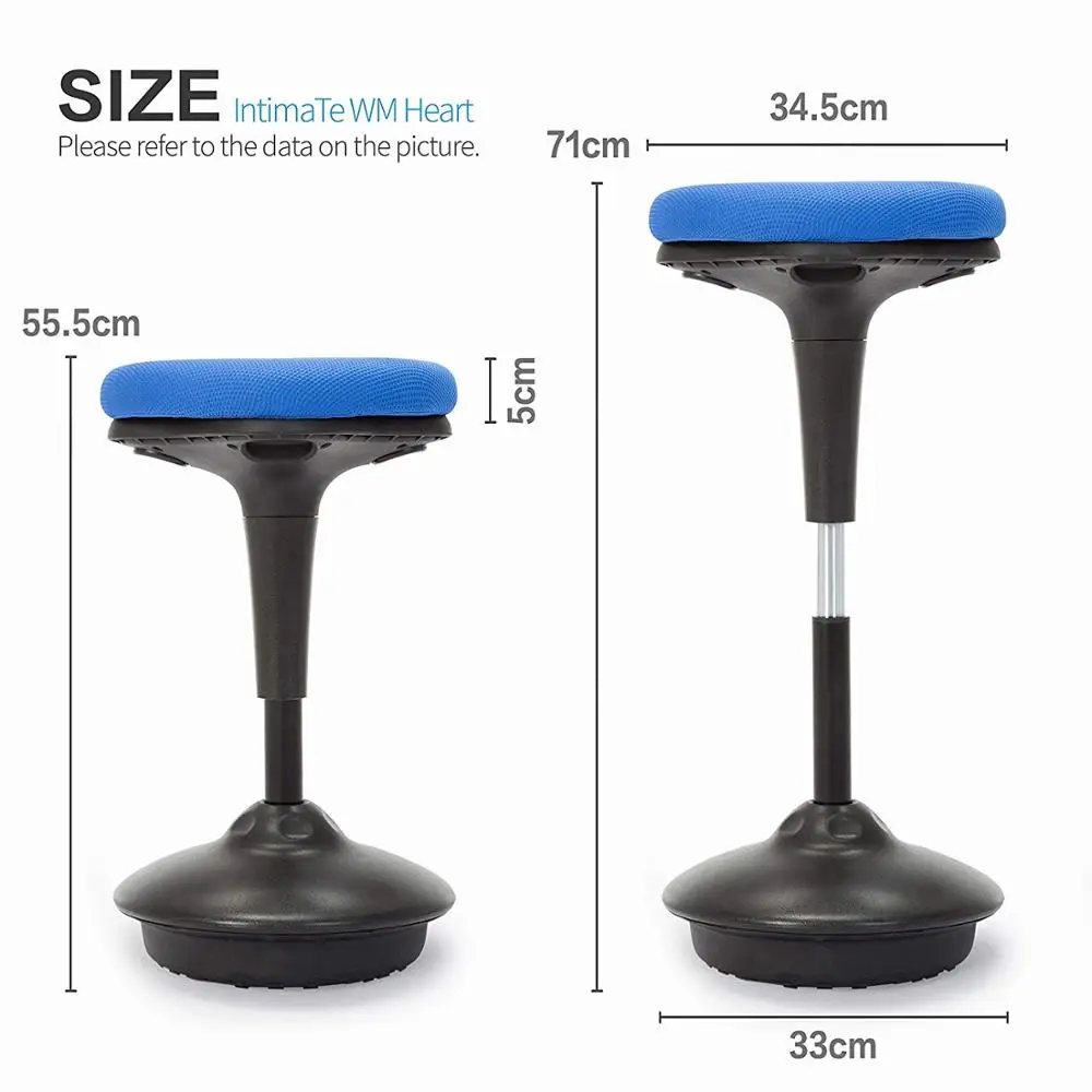 Perch Leaning Wooble Stool Adjustable Ergonomic Active Sit Stand Backless Swivel Desk Chair