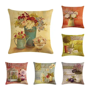 

45X45cm Flower Arrangement Vase Home Decor Cushion Cover Throw Pillowcase Pillow Covers Sofa Seat Cushion Decorative