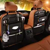 Car Seat back Storage Organizer Bag Universal PU Leather Multifunction 2