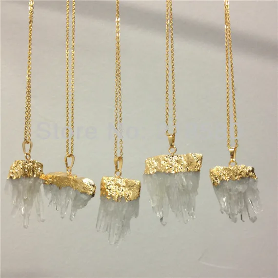 Sn-048 Crystal Point Necklace,clear 