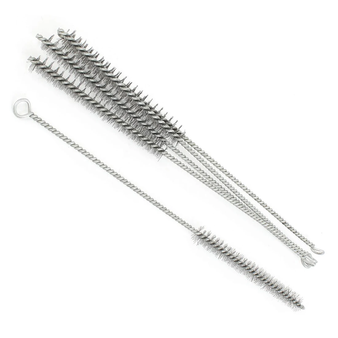5 Pcs 31cm Long 15mm Diameter Stainless Steel Wire Tube Cleaning Brush