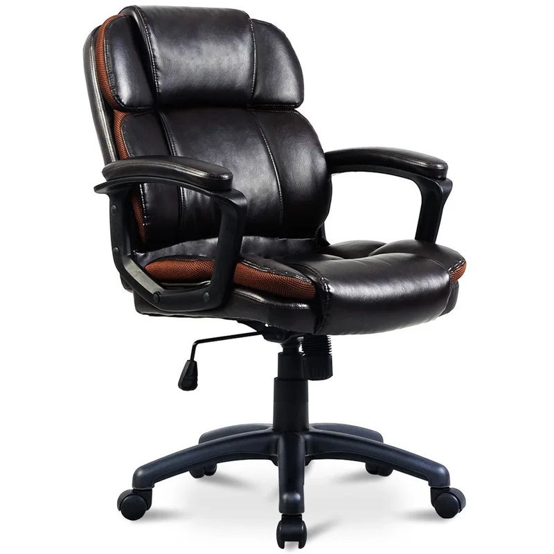 

Ergonomic Design Dark Brown Ergonomic Mid-Back Office Chair High Quality Pu Leather Comfortable Arm Rests Gaming Chairs HW51446