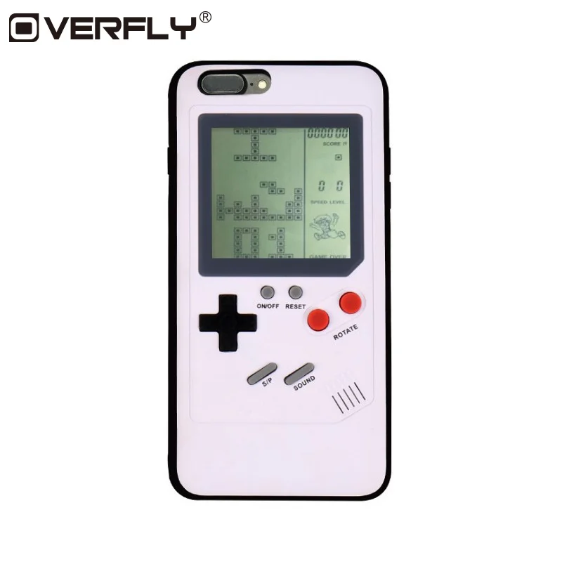 

Overfly Tetris Phone Cases for iPhone 6 6S 7 8 Plus GB Gameboy Soft TPU Play Blokus Game Console Cover For Iphone X Capa Case
