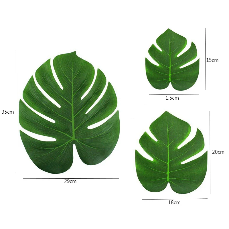 Украшения для вечерние Monstera Пальмовые Листья искусственные цветы гибисс